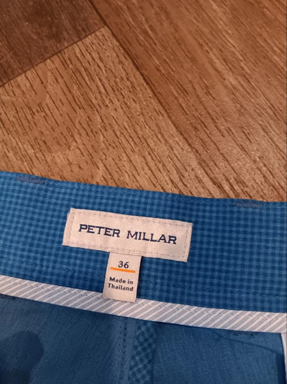 Peter Millar Blue Check Golf Shorts